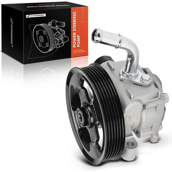 A-Premium Power Steering Pump, with Pulley, Compatible with Mazda 3 2007 2008 2009, L4 2.3L Turbocharged, Replace # 21-5493, B37F32600A
