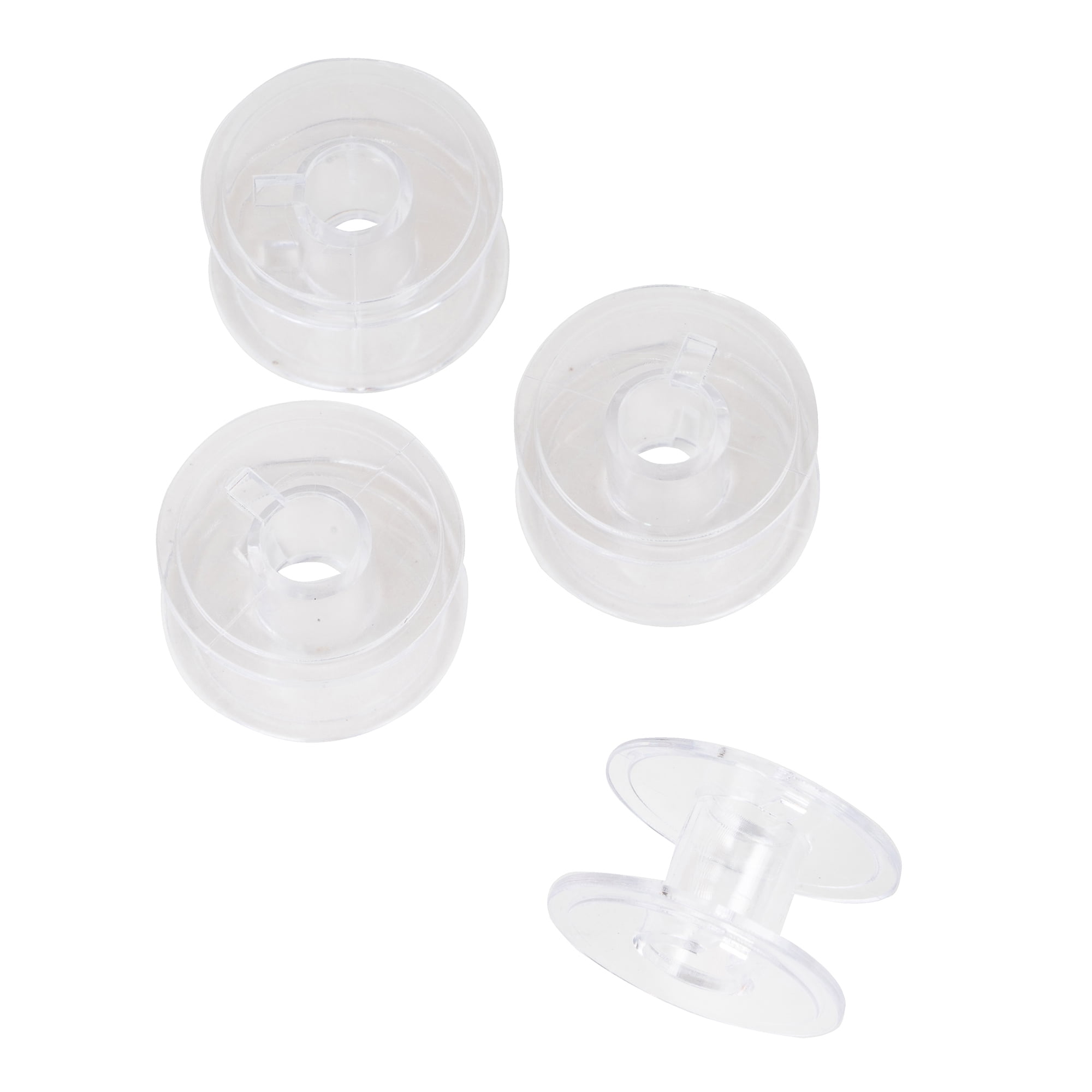 Hello Hobby Class 15 Plastic Clear Transparent Bobbins, 4 Count