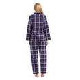 thumbnail image 5 of GLOBAL Women's 100% Cotton Flannel Pajama Set - Cozy Winter 2-Piece Loungewear with Button-Down Top & Pants, Size S-3XL, 5 of 6