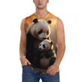 thumbnail image 1 of Balery Maple Forest Panda Camisetas sin mangas para hombre, absorbe la humedad y protege contra el mal olor.-Medium, 1 of 7
