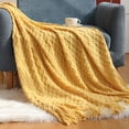 thumbnail image 5 of Manta con borlas, suave, con textura de burbujas, ligera y cálida, para cubrir el sofá, decoración del hogar, 5 of 5