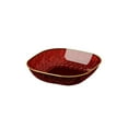 thumbnail image 5 of Gold-Rimmed Square Serving Plates Set - Food Grade PET Snack Dishes Luxury Dessert Platters Candy Nut Bowls Stackable Partyware(Red), 5 of 6