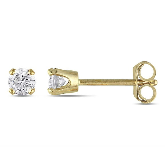 AMOUR 1/4 CT TW Diamond Stud Earrings in 10K Yellow Gold
