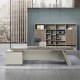 thumbnail image 4 of Executive Standing Desk Manicure Home Makeup Corner Work Desk Drafting Luxury Appoint Escritorio Para Compuradora Furniture My Lux Decor Round, 4 of 14
