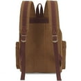 thumbnail image 4 of KAUKKO Vintage Casual Canvas and Leather Rucksack Backpack, 1Khaki, 4 of 5