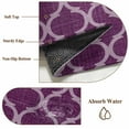 thumbnail image 6 of Entryway Rug 2'x3', Dark Purple Moroccan Small Rug for Kitchen Bathroom Door Mat Indoor Entrance, Country Abstract Quatrefoil Lattice Non-Slip Area Rugs Floor Mats Carpet Front Door Rugs, 6 of 8