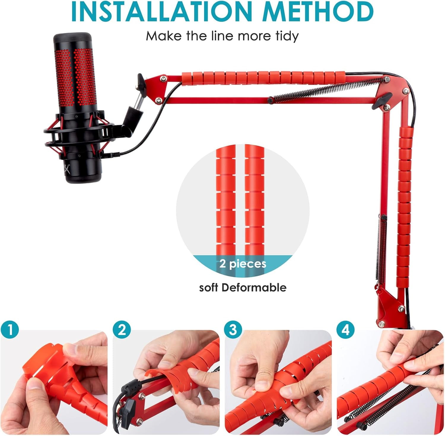 SUNMON Boom Arm Compatible with HyperX Quadcast Microphone