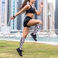 thumbnail image 6 of Rateoe Plaid Flamingo Compression Socks for Women and Men 20-30mmHg-Circulation Support Socks Knee High Nurse Pregnant Running Medical and Travel Athletic, 6 of 7
