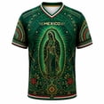 thumbnail image 4 of Men Mexico Soccer Jersey, Men’s V Neck Short Sleeve Breathable Sports Jersey Fan Shirt for Match Dark Green L, 4 of 5
