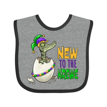 

Inktastic New to the Krewe Mardi Gras Baby Alligator Gift Baby Boy or Baby Girl Bib