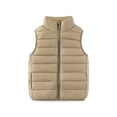 thumbnail image 2 of YOUYEDIAN Kids Puffer Vest Jacket Boys Girls Winter Windbreaker Warm Zipper Mock Neck Down Coat, 2 of 3