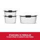 thumbnail image 4 of Contenedores de almacenamiento de alimentos Rubbermaid Brilliance®, juego de 6 piezas, 4 of 6