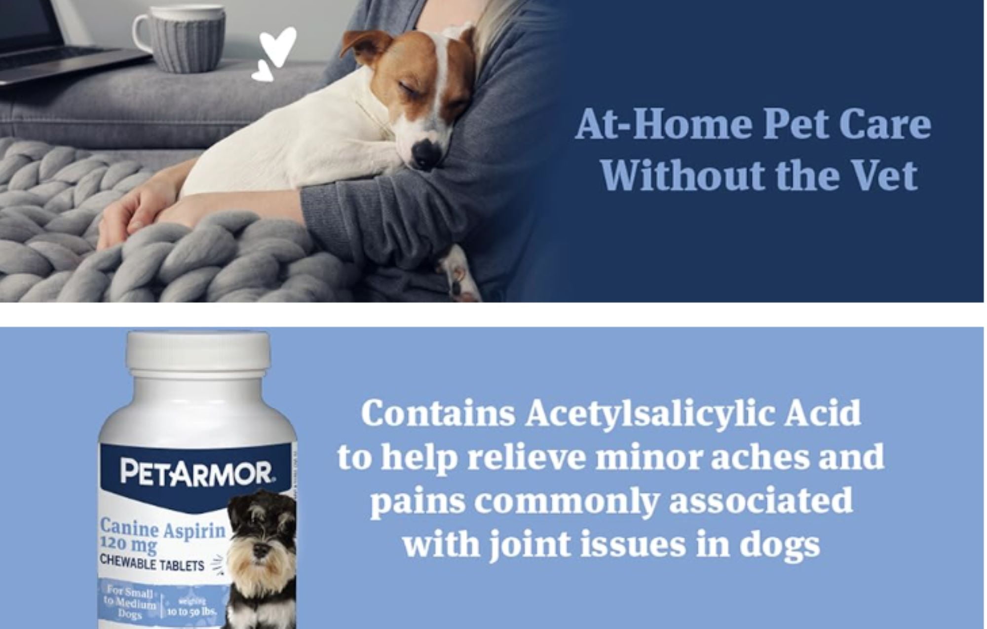 PetArmor Aspirin Chewable Tablets for Dogs, SM 75ct