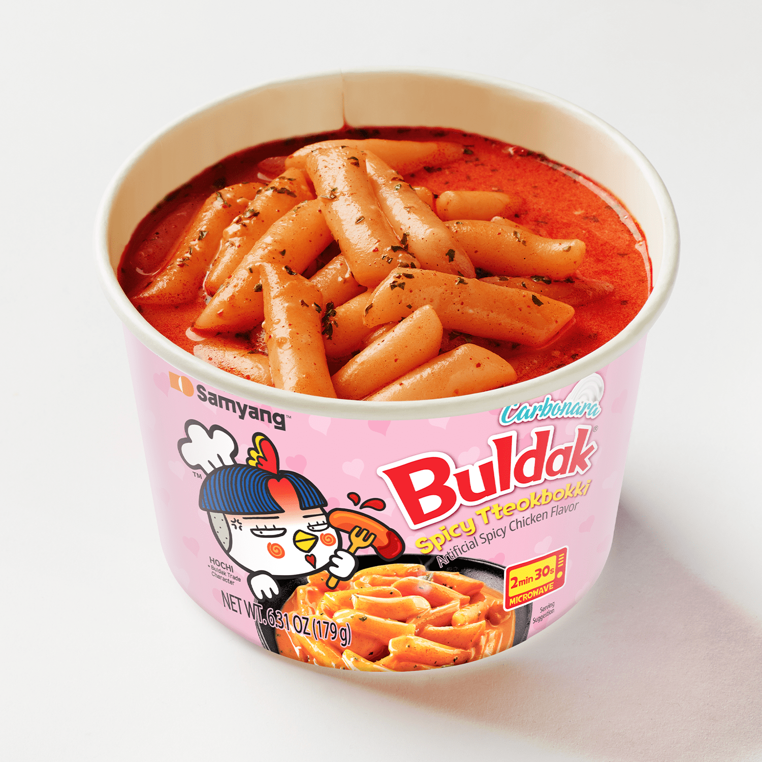 (3 pack) Samyang Topokki Carbo Hot Chicken Bowl - Buldak Tteokbokki (179g)