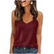 thumbnail image 3 of TaTaai Women's V Neck Adjustable Shoulder Strap Top, Solid Color Sleeveless Casual Blouse, Breathable Comfort Fabric, Spring Summer Fall Daily Party Wear, Similar Color Wash Gift, 3 of 8