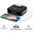 iHome TIMEBASE II Dual Charging Bluetooth Alarm Clock with Wireless and