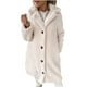 thumbnail image 1 of Abrigo y chaquetas informales de manga larga sin capucha para mujer, holgado e invernal, de lana, con solapa y manga larga, abrigo de lana medio largo para mujer., 1 of 5