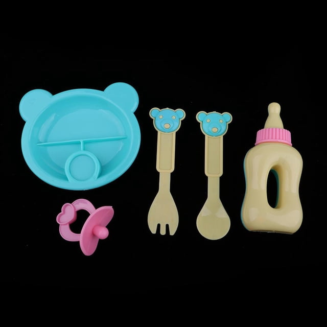 5 Pedazos Modelismo Vajillas De Comida Para Muñeca Bebé 25cm Juegos Pretender Para Niños