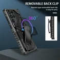 thumbnail image 6 of for Samsung Galaxy S25 Ultra Case - Heavy Duty Phone Holster with Belt Clip | with Kickstand | Shockproof, Dual Layer Protective | Drop Protection Hybrid Case for Samsung Galaxy S25 Ultra,Black, 6 of 12