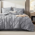 thumbnail image 2 of Juego de edredón Bedsure King Size, 7 piezas, ropa de cama gris, 2 of 9