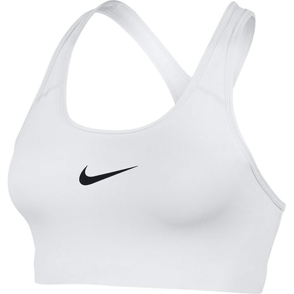 Nike Womens Swoosh Sports Bra White/Black X-Small