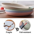 thumbnail image 2 of Wheat Straw Deep Dinner Plates - Microwave and Dishwasher Safe, Unbreakable Sturdy Plastic Dinner Plates - Set of 4 - Healthy Cereal Dishes/ Kids-toddler & Adult, 2 of 8