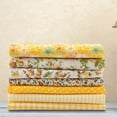 thumbnail image 5 of 7pcs 25*25cm Cotton Fabric DIY Assorted Squares Pre Cut Bedding Suite Quarters Bundle (Yellow), 5 of 5