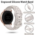 thumbnail image 2 of ANTSHARE Engraved Band Compatible with Samsung Galaxy Watch 6/5/4/Active 2 40mm 44mm/Watch 5 Pro 45mm/Watch 6 Classic/Watch 3 41mm Women, 20mm Cute Soft Silicone Sport Strap, 2 of 7