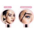 thumbnail image 2 of 1x 15x Magnifying Handheld Mirror, Double Sided Pedestal Magnification And True Image Makeup Mirror, Compact Size And Portable Vanity Cosmetic Mirror, 2 of 2
