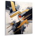 thumbnail image 2 of Designart "Depth Corner in Black and Gold V" Abstract Shapes Metal Wall Decor, 2 of 5