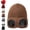Brown, variant on Unisex Goggle Knitted Beanie, Beanie with Goggles, Windproof Warm Winter Skull Cap(Red)