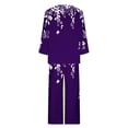 thumbnail image 3 of ameIAEA Ensemble de Pyjama pour Femmes Manches Longues Col Rond Pantalon Grand Ensemble de Détente 2 Pcs, 3 of 5