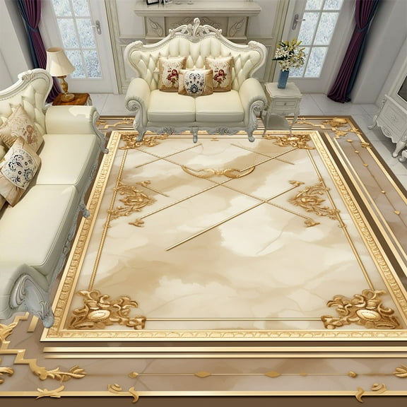 European Luxury Leisure Carpet Home Living Room Bedroom r Rugs Fluffy Soft Lounge Cloakroom Sofa Non