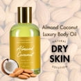thumbnail image 2 of Almond Coconut Natural Body Oil, Natural Essential Oil Blend for Healthy, Radiant, and Glowing Skin, 4 oz by LatherGreen, 2 of 6