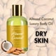 thumbnail image 2 of Almond Coconut Natural Body Oil, Natural Essential Oil Blend for Healthy, Radiant, and Glowing Skin, 4 oz by LatherGreen, 2 of 6