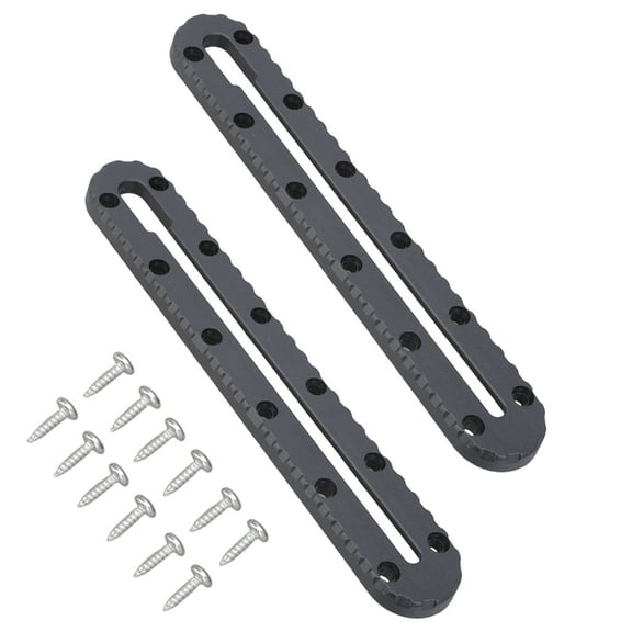 YIEMEEN 2Pcs Low Profile Track Fishing Rod Holder Mounting Base Rack Kayak Slide Track Rail Bracket for Fish Fider, Cup Holder