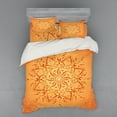 thumbnail image 2 of Ambesonne Leaf Bedding Set 3 Pcs, Orange Mandala, Twin XL, Orange, 2 of 3