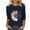 #0093-Navy, variant on Ailaofu Women's Summer Sunflower T Shirt Cute Flower Graphic Loose Tees Crew Neck 3/4 Sleeve Casual Tops
