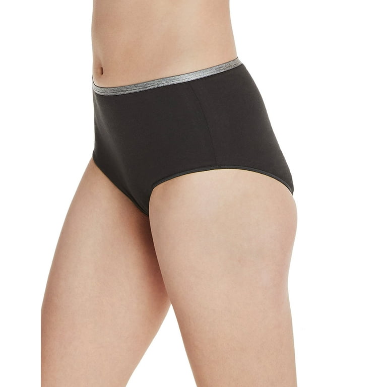 Hanes Women's Microfiber Panties Pack, Moisture-Wicking Stretch Underwear,  10-Pack (Colors May Vary)