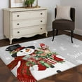 thumbnail image 3 of Kitchen Mats for Floor 3x5 Ft, Grey Snowman Christmas Non Slip Area Rugs for Kitchen Bedroom Entryway, Xmas Snowflake Winter Gifts Washable Carpet Runner Rug Floor Mats for Bedroom Home Decor, 3 of 9