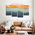 thumbnail image 2 of Elephant Stock Haleakala Foggy Morning Wall Art - Horizontal Multi Panel Canvas - Living Room Wall Decor - Nature Multi Panel - Orange And Blue Decor - 68" x 42", 2 of 8