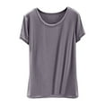 thumbnail image 2 of RongHuan Womens Tops Lightweight Short Sleeve T Shirts Casual Loose Fit Tshirt Crewneck Basic Tee Shirt, 2 of 4