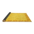 thumbnail image 2 of Ahgly Company Indoor Round Abstract Yellow Modern Area Rugs, 6' Round, 2 of 4