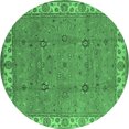 thumbnail image 1 of Ahgly Company Indoor Round Oriental Emerald Green Traditional Area Rugs, 6' Round, 1 of 4