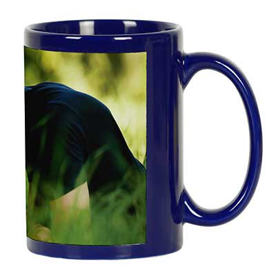 Printtoo PersonalizedPhotoCollage CoffeeMugCouple Custom Picture Ceramic CupDishwasher & Microwave Safe- 11 Oz -Blue