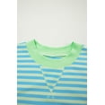 thumbnail image 6 of Southern Belle Striped Two Piece Outfit – Women’s Long Sleeve Top and Shorts with Pockets, M, 6 of 12
