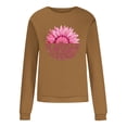 thumbnail image 4 of EQWLJWE Chemises Roses Cancer du Sein pour Femmes Ruban Rose Sensibilisation au Cancer du Sein Chemise Mode Blouse Graphique Chemise Décontractée Manches Longues Col Rond Chandail Tops Chandail Automne pour Femmes 2023, 4 of 5