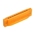 thumbnail image 5 of Uxcell Yellow Clearly Colorful Translucent Harmonica 10 Hole ABS Harp Mouth with Box, 5 of 6