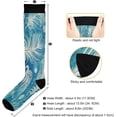 thumbnail image 3 of GZHJMY 1 Pair Peacock Feather Compression Socks for Women Men, Knee High Stocking for Running,Athletic,Medical, 3 of 7