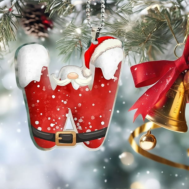 onlyliua ¡ Ofertas de Liquidación de Hoy Prime! 26 Adornos Navideños En 26 Letras, Adornos Rojos En Árbol de Navidad, Adornos Colgantes En Letras, Adornos Árbol de Navidad En Alfabeto para El Hogar